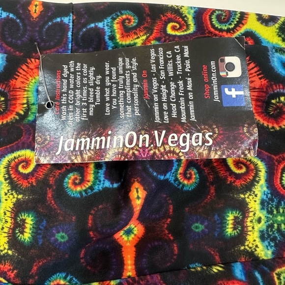JAMMIN ON Women’s Multi Color Neon Paisley Leggings Size Medium NWT - Picture 4 of 10